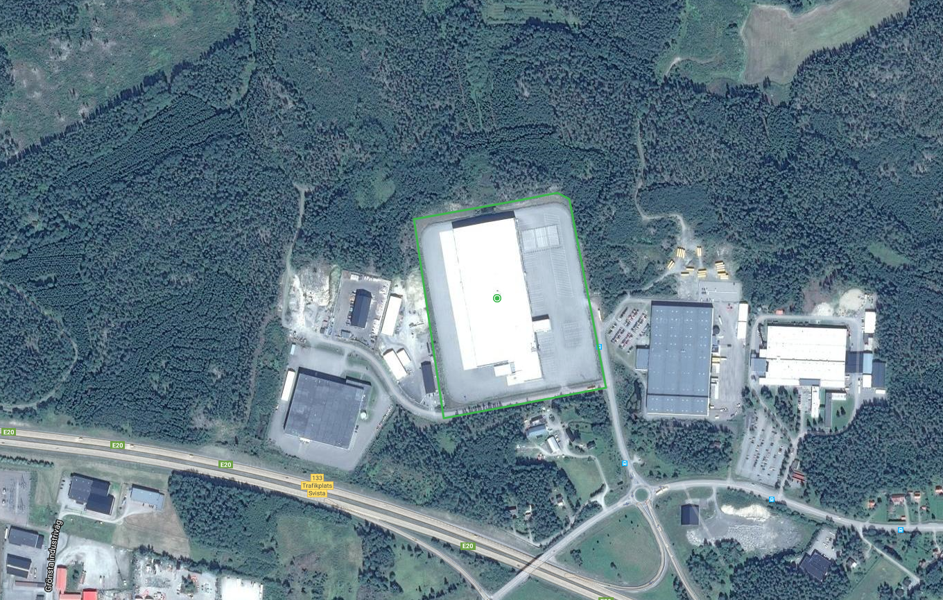 Fågelperspektiv Prologis Park Eskilstuna DC1 Fågelperspektiv Prologis Park Eskilstuna DC1
