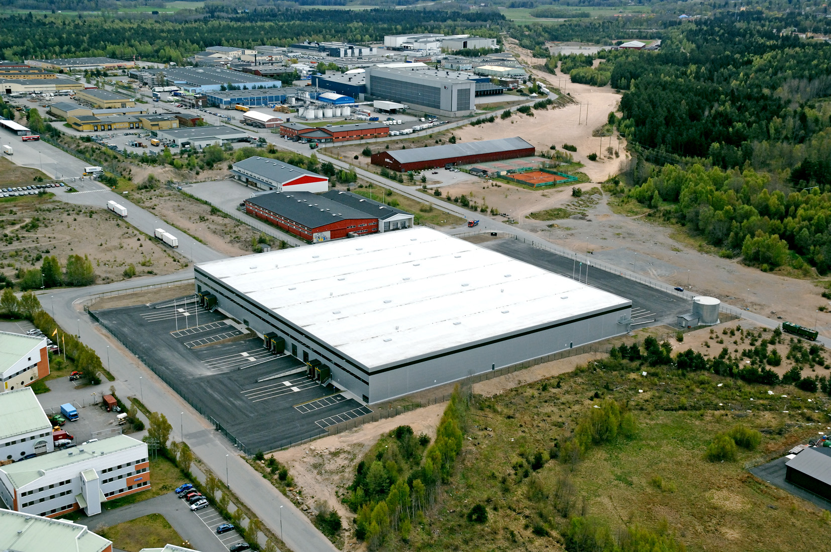 Fågelperspektiv Prologis Park Jordbro Fågelperspektiv Prologis Park Jordbro