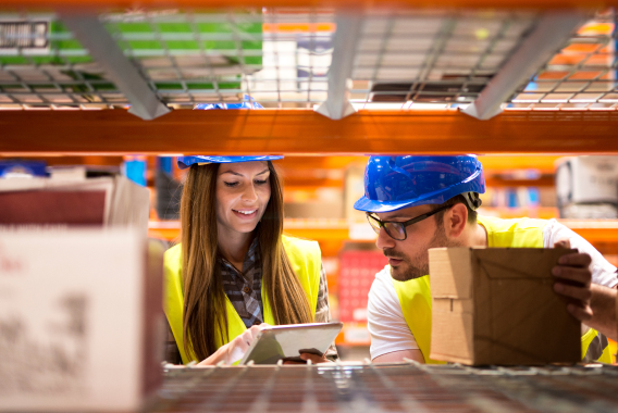 Workers doing inventory Workers doing inventory
