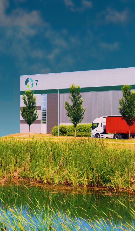 Utsidan av en Prologis-byggnad Utsidan av en Prologis-byggnad