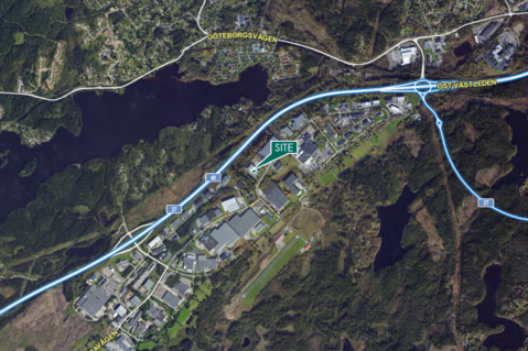 Borås DC1 map Borås DC1 map